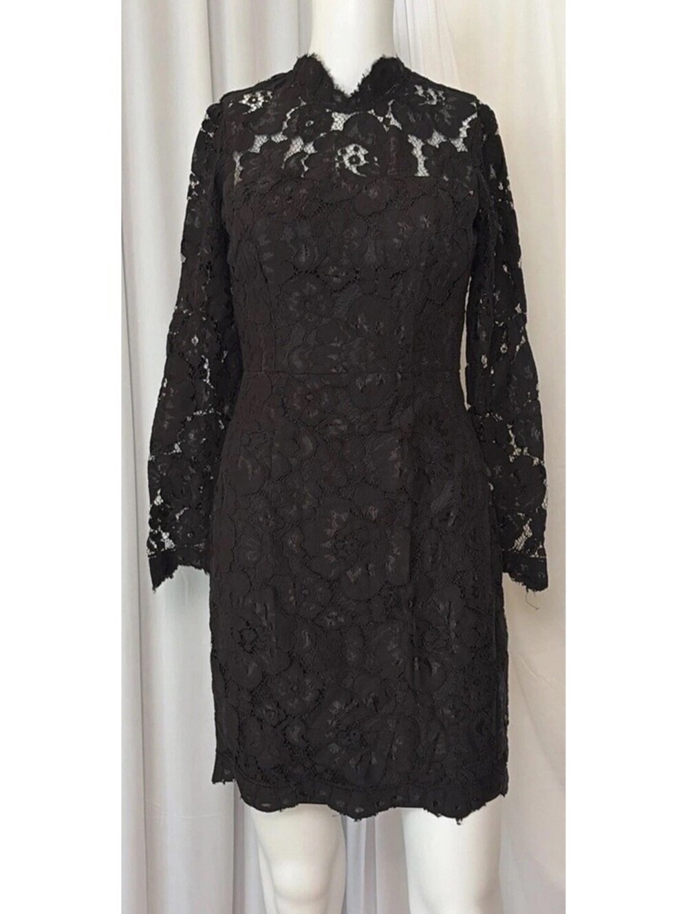 Vtg Y2K Betsey Johnson Goth Punk Black Lace Mini Dress SZ 0